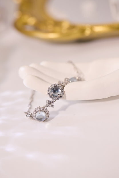 C056-海藍寶圓形手鏈