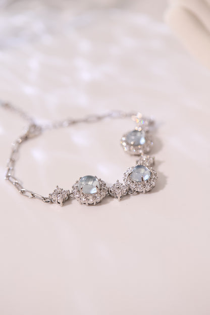 C056-海藍寶圓形手鏈