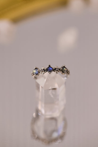 R075-灰月光S925開口戒指