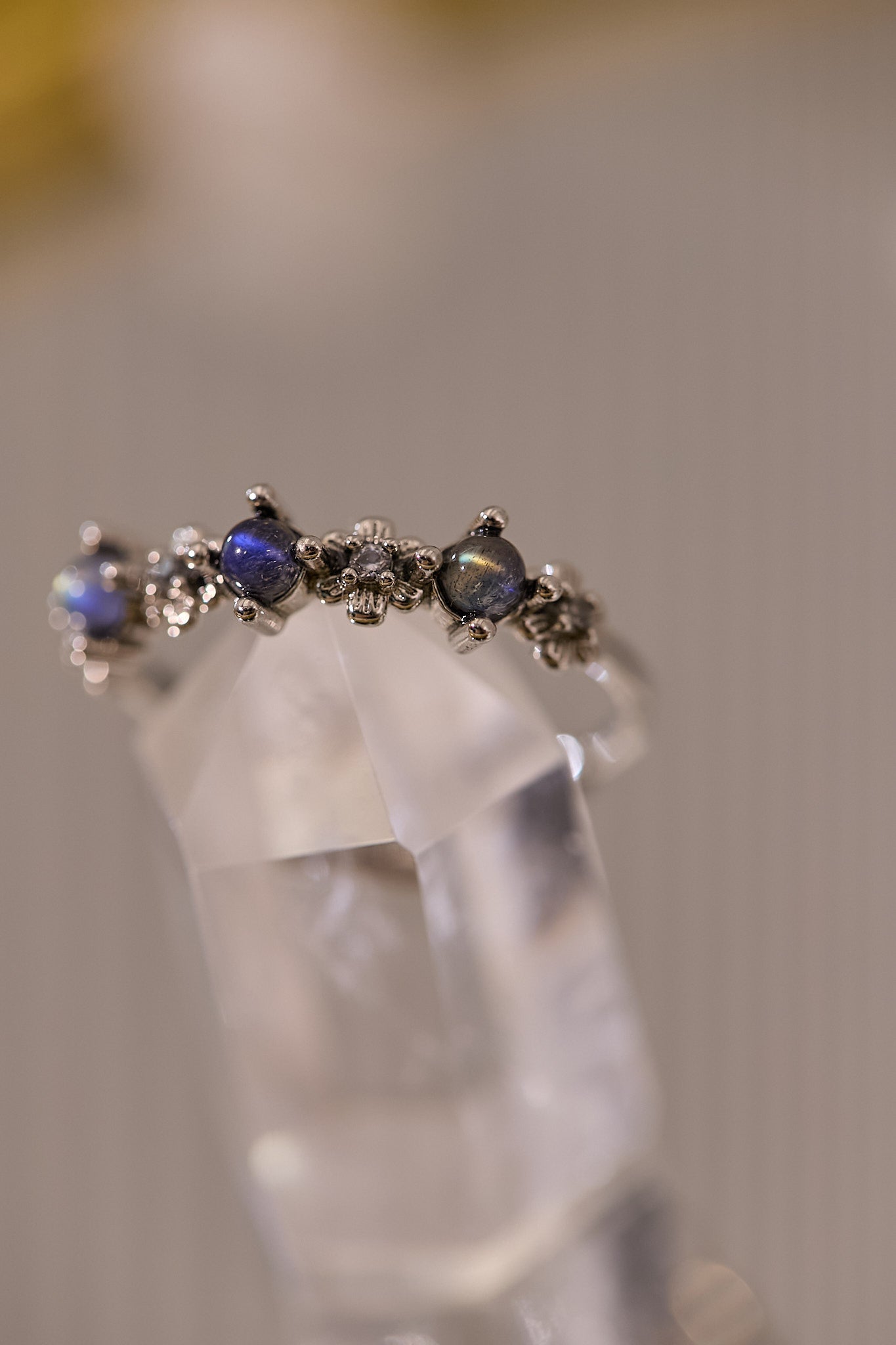 R075-灰月光S925開口戒指