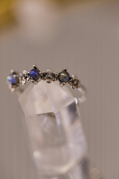 R075-灰月光S925開口戒指