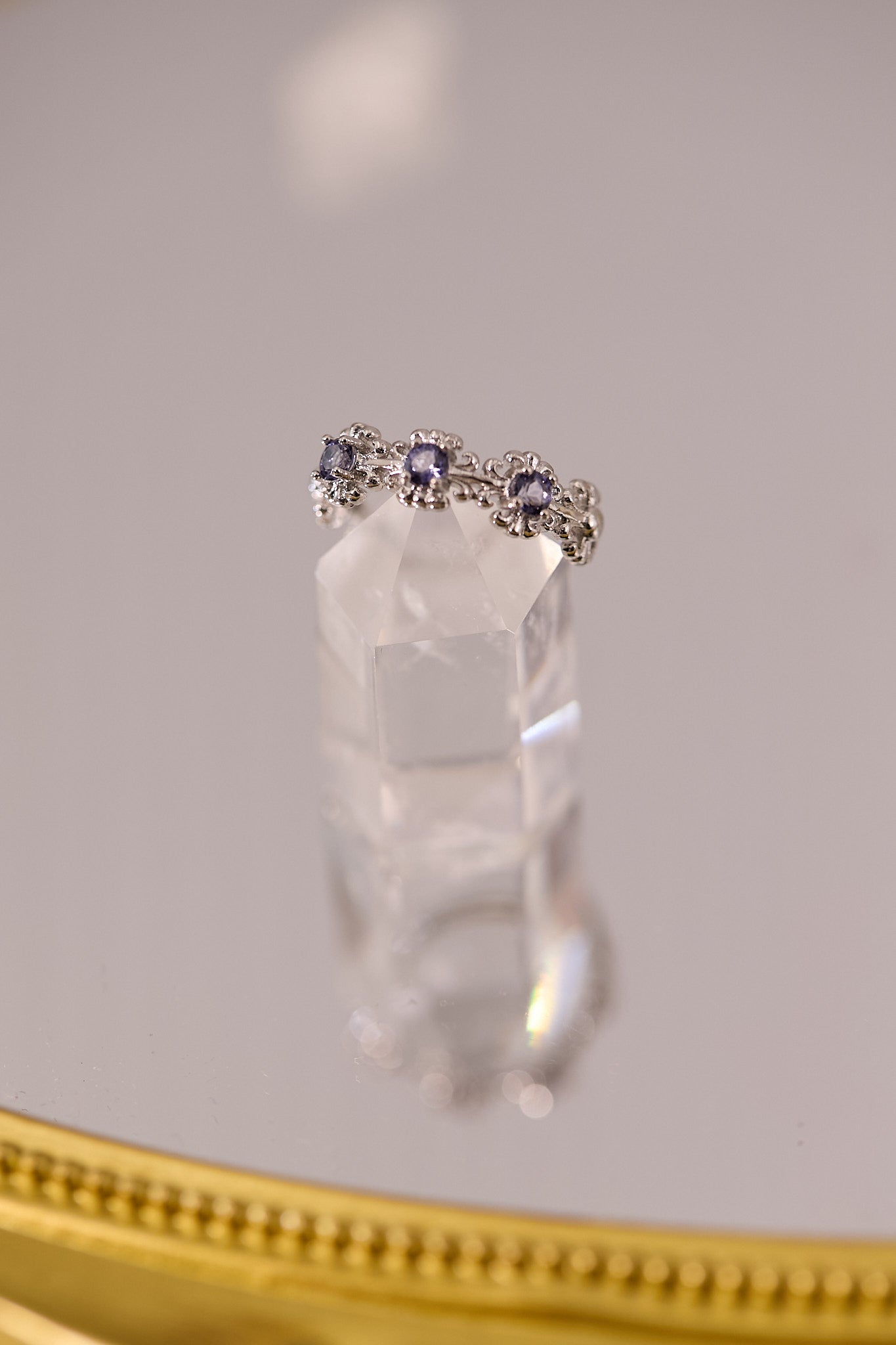 R076-坦桑石S925開口戒指