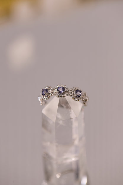 R076-坦桑石S925開口戒指