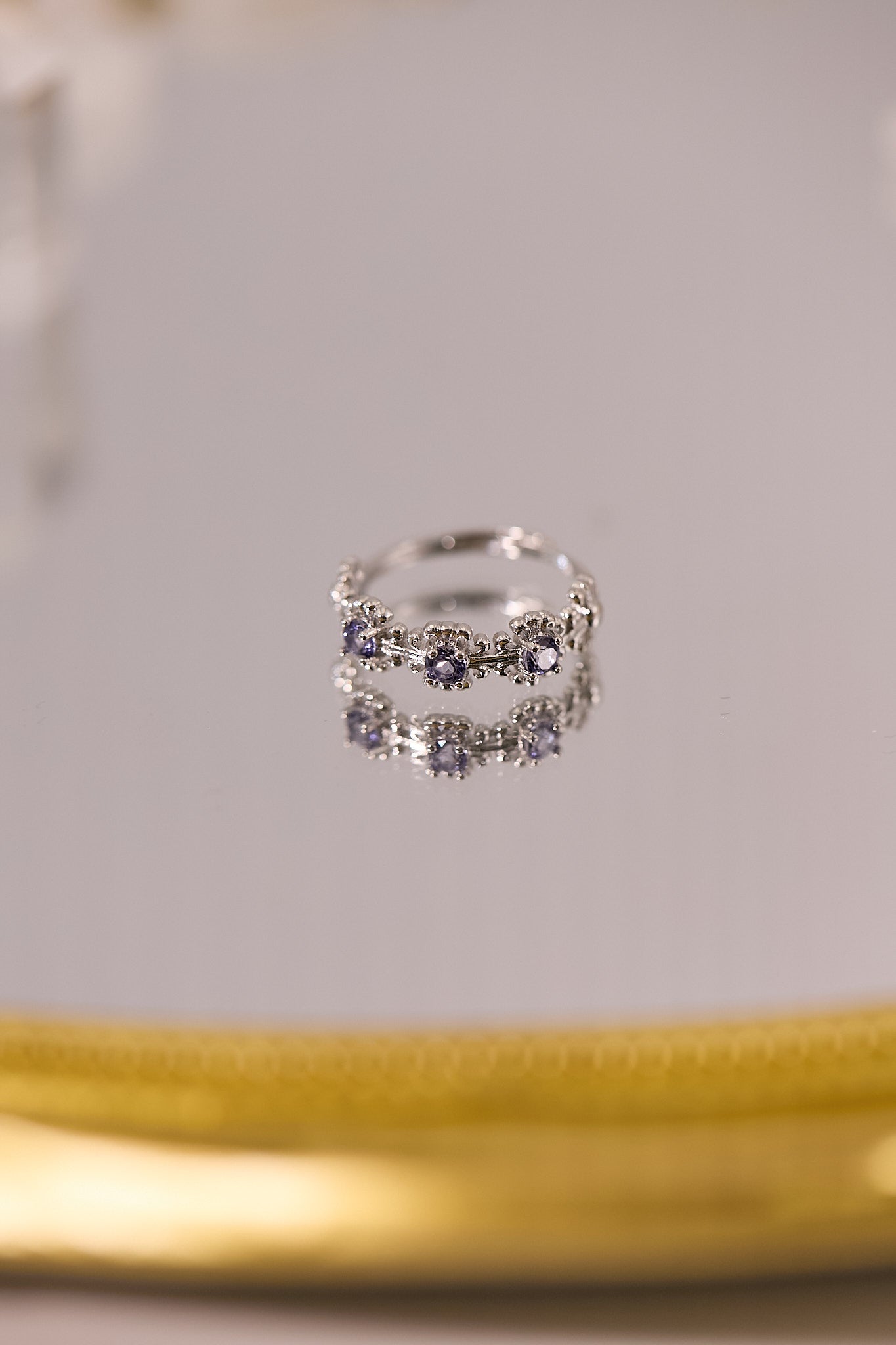 R076-坦桑石S925開口戒指