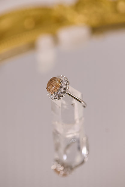 R078-黑金超七鋯石S925開口戒指