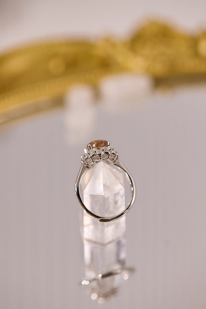 R078-黑金超七鋯石S925開口戒指