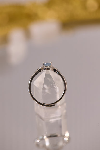 R092-海藍寶S925開口戒指