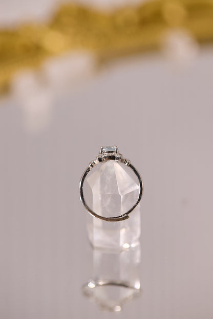 R094-托帕石貓形S925開口戒指