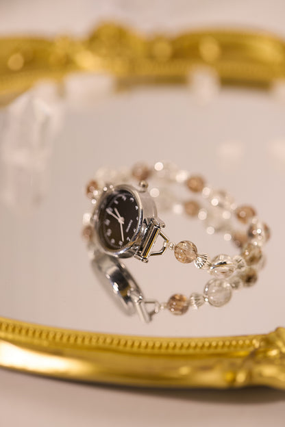 W003-黑金超七石英錶