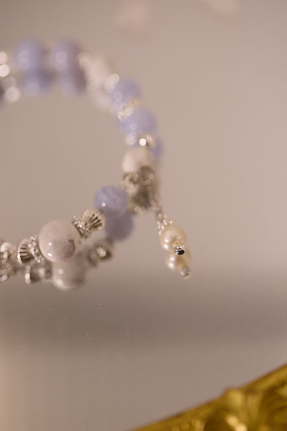 C062-藍紋瑪瑙·白松石