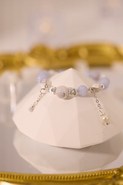 C062-藍紋瑪瑙·白松石