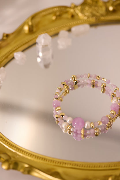 C073-紫鋰輝·淡水珍珠手鈪款