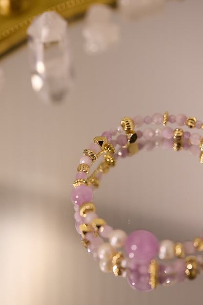 C073-紫鋰輝·淡水珍珠手鈪款