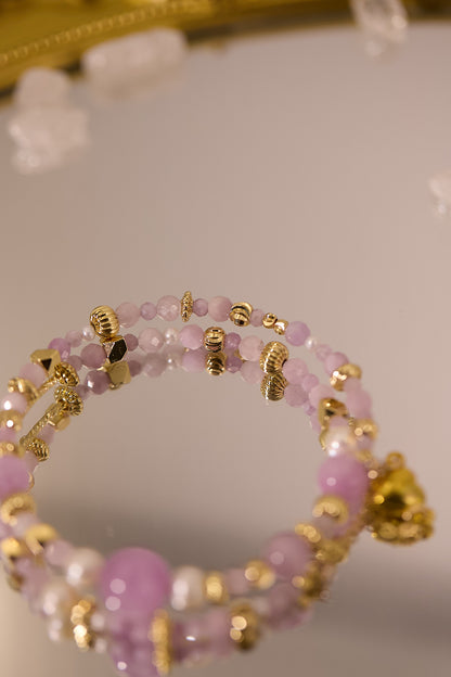 C073-紫鋰輝·淡水珍珠手鈪款