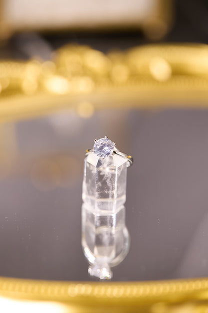 R098-1.5卡六爪莫桑鑽S925開口戒指