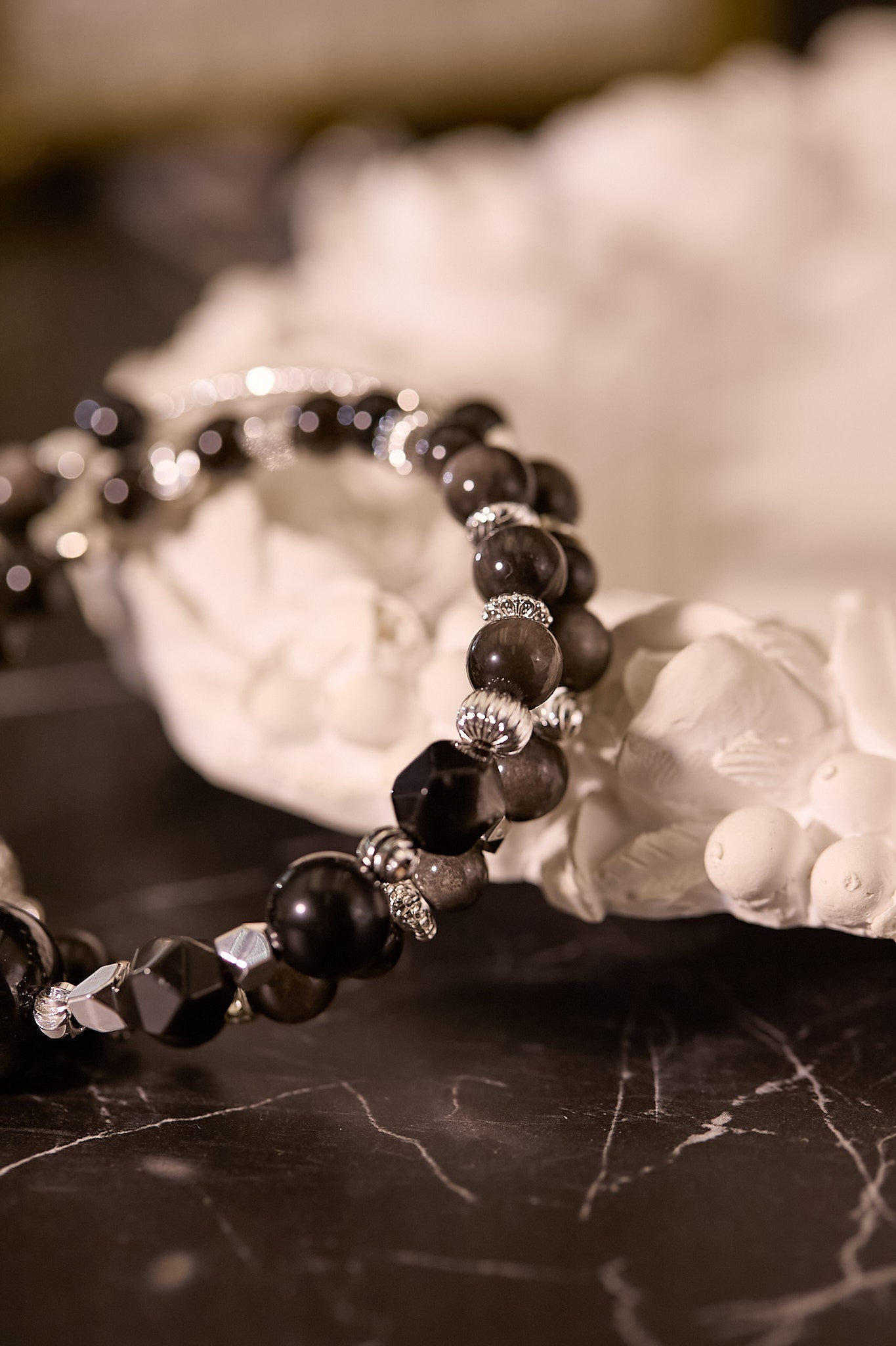 C074-銀曜石手鈪款