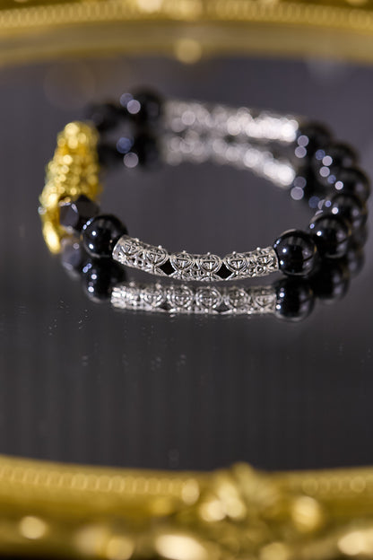 C079-招財貔貅．黑曜石．銀曜石（包括開光）