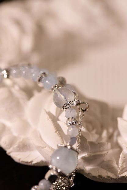 C085-海藍寶雙圈手鈪