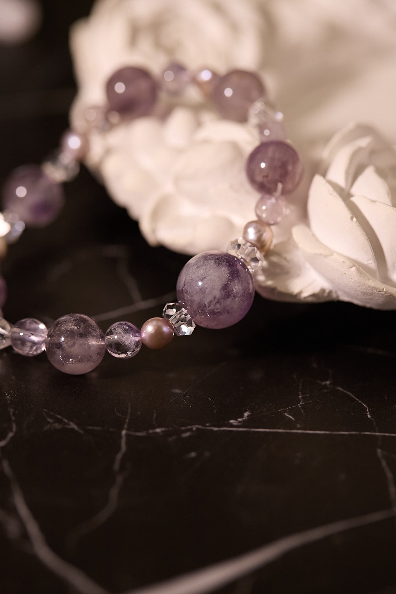 C095-紫兔毛·淡水珍珠·白水晶