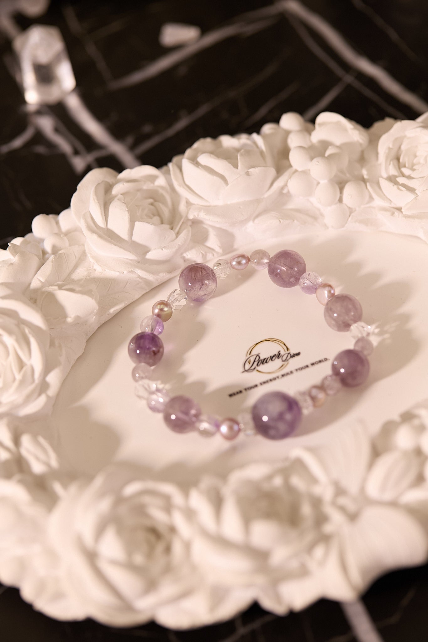 C095-紫兔毛·淡水珍珠·白水晶