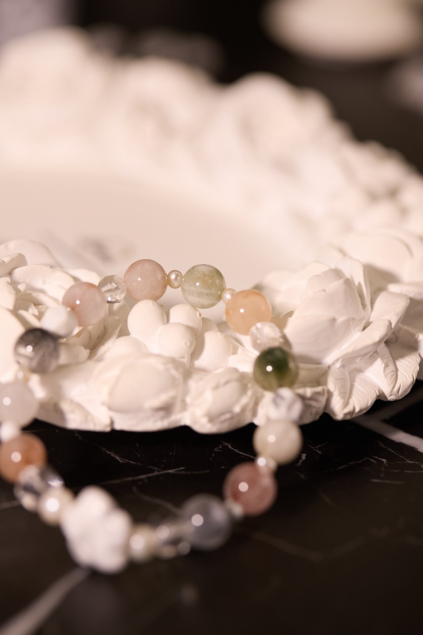 C096-彩兔毛·白松石·白水晶