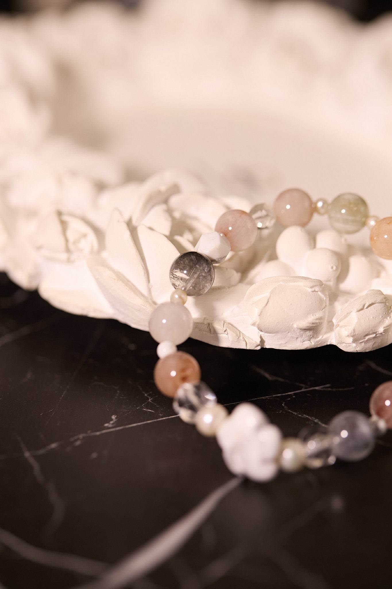 C096-彩兔毛·白松石·白水晶