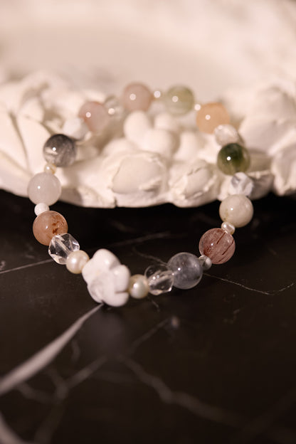 C096-彩兔毛·白松石·白水晶