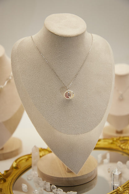 N003-Purple Super Seven-Interchangeable Bead Pendant with Magnetic Necklace