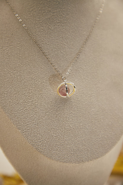 N003-Purple Super Seven-Interchangeable Bead Pendant with Magnetic Necklace