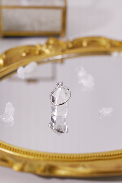 R037-Amethyst crystal heart-shaped S925 open ring