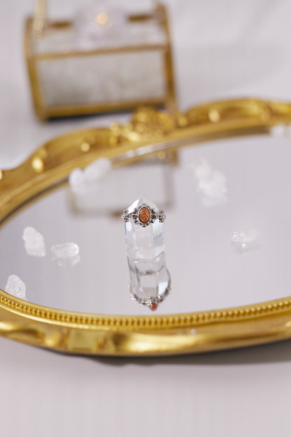 R040-Gold Sun Open Ring