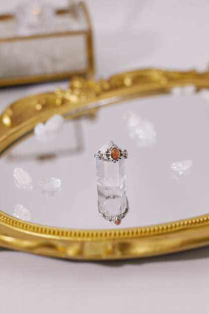 R040-Gold Sun Open Ring