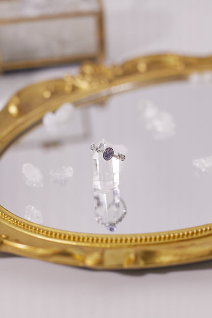 R041- Tanzanite open ring