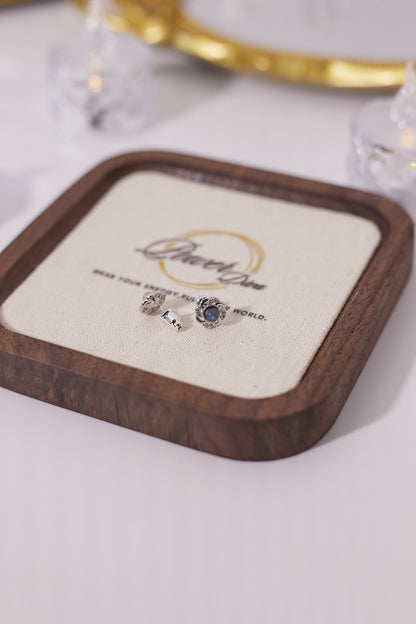 E027-Gray Moonlight Earrings