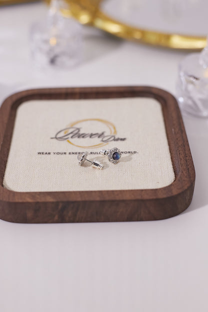 E027-Gray Moonlight Earrings