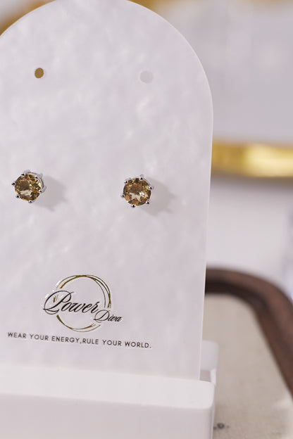 E030-Citrine Earrings (6MM)