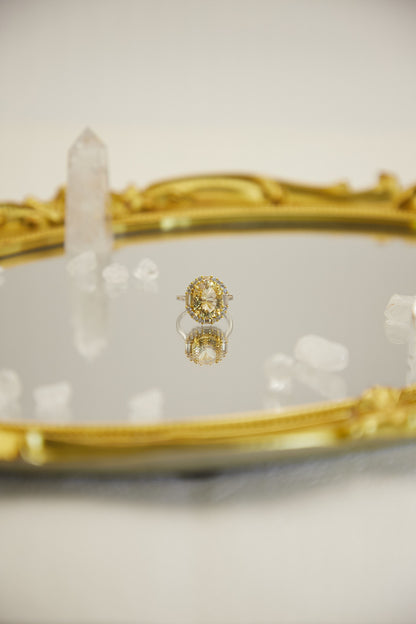 R001-Citrine S925 Open Ring