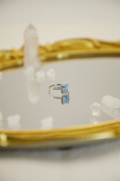 R005-Topaz S925 open ring