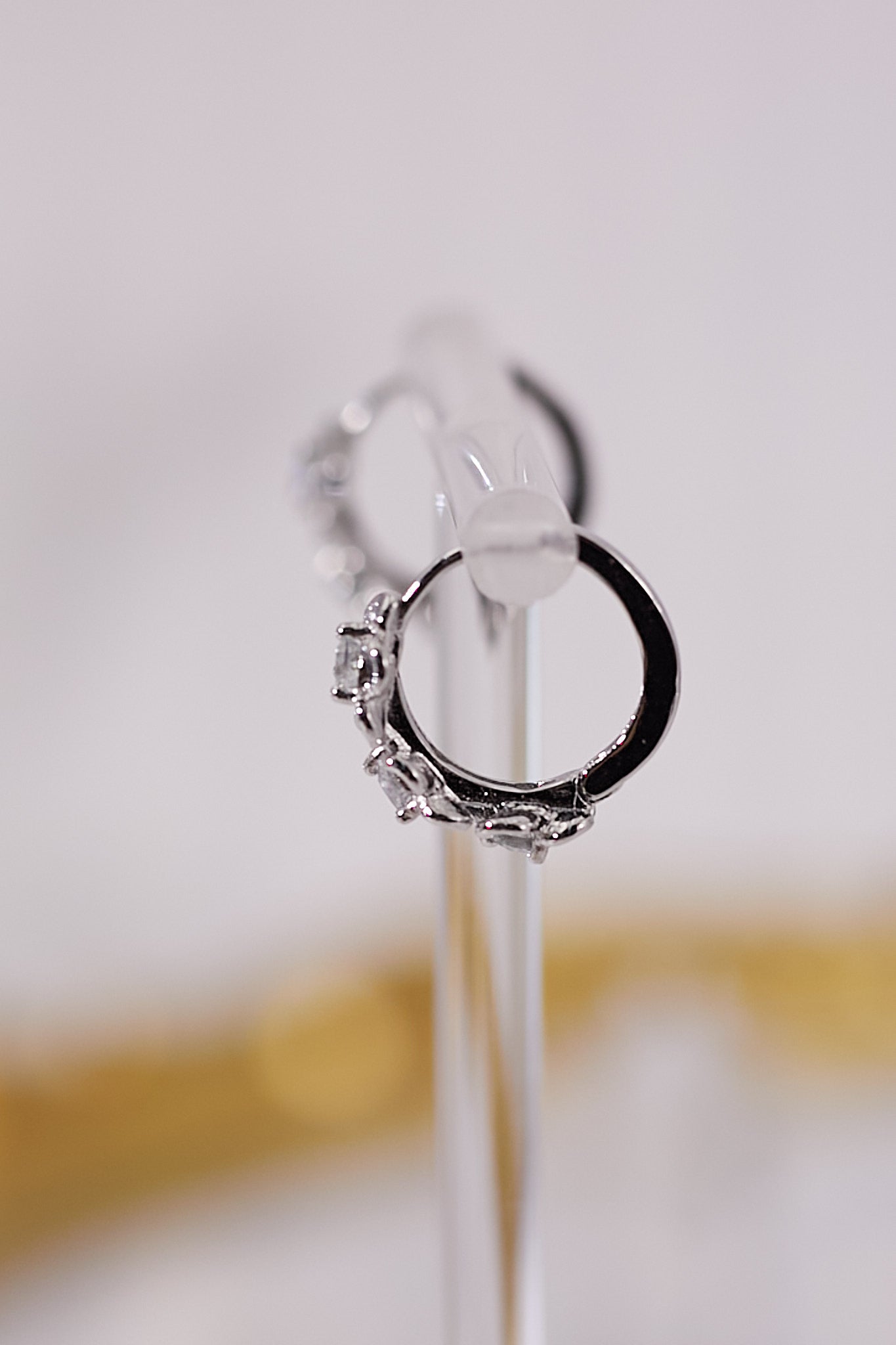 E050-Moissanite flower small earrings