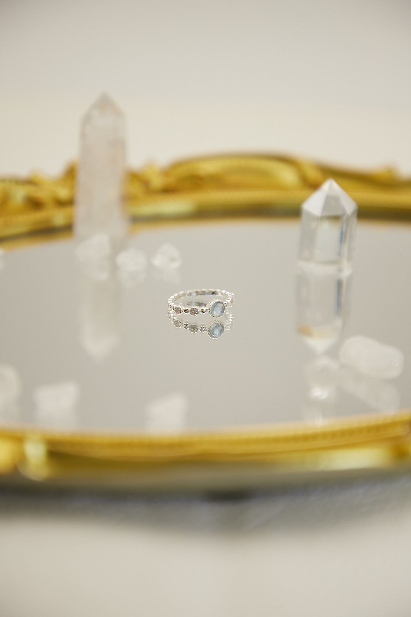R012-Aquamarine S925 open ring