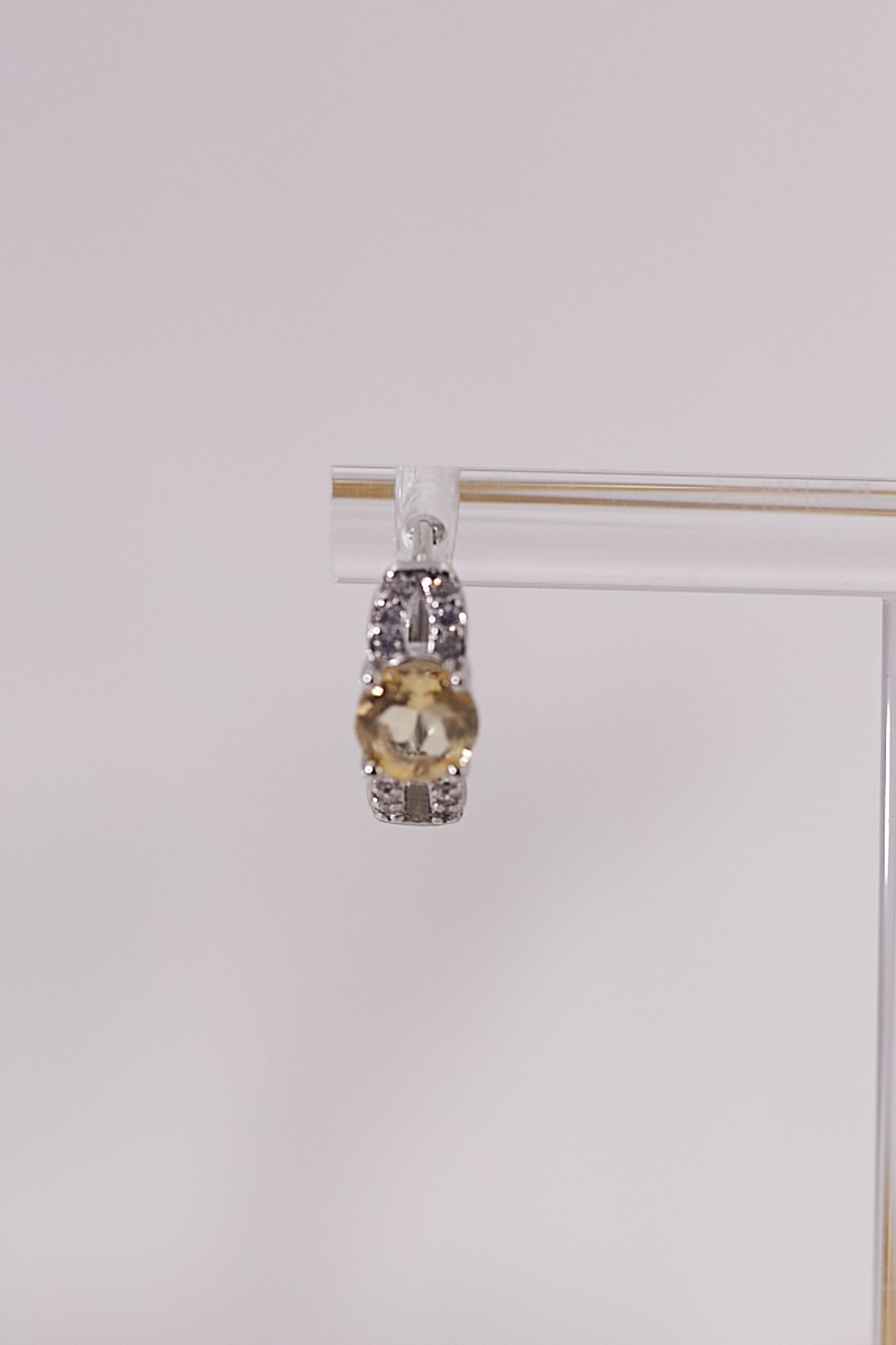 E057-Citrine zircon small earrings