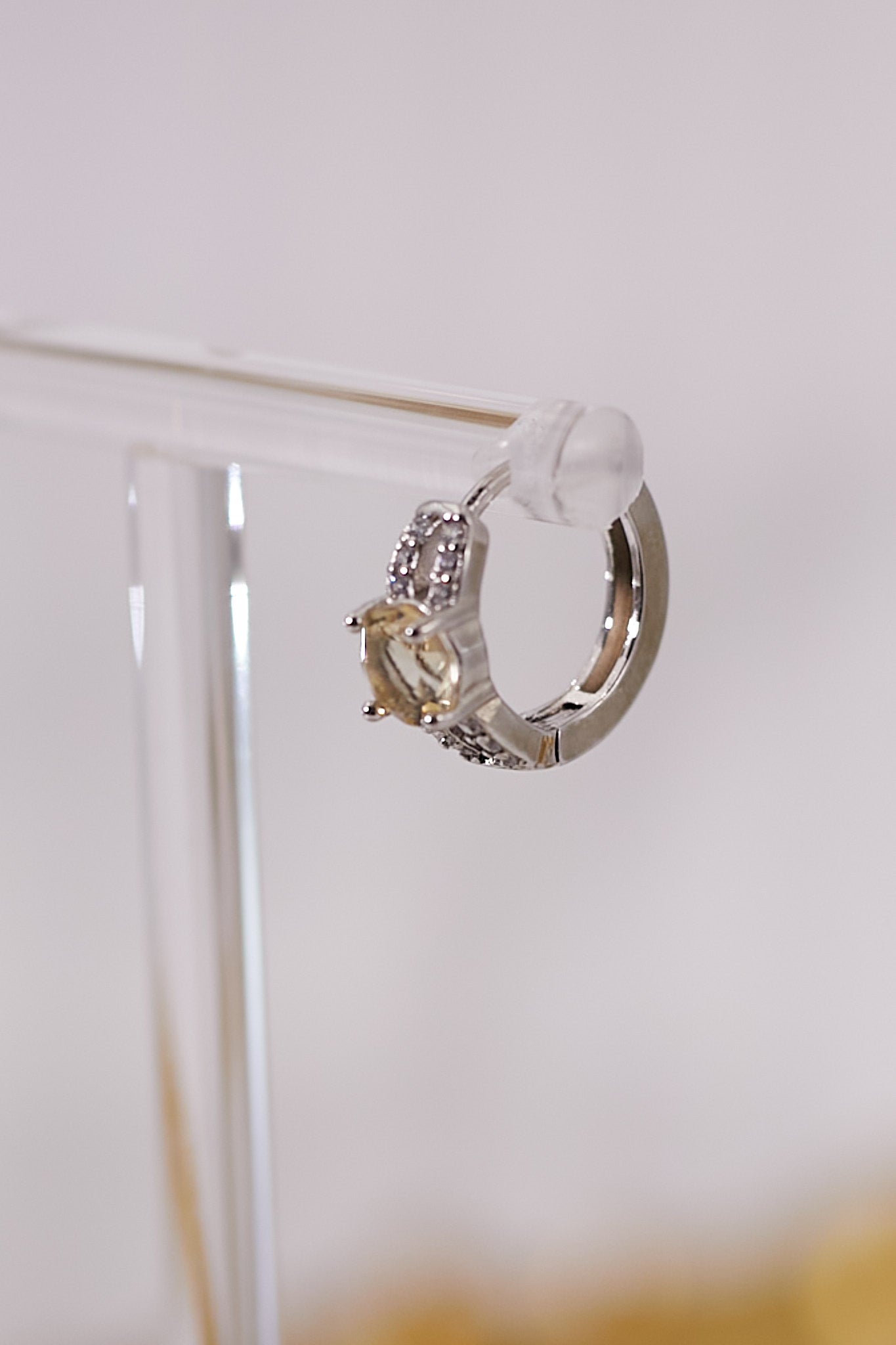 E057-Citrine zircon small earrings