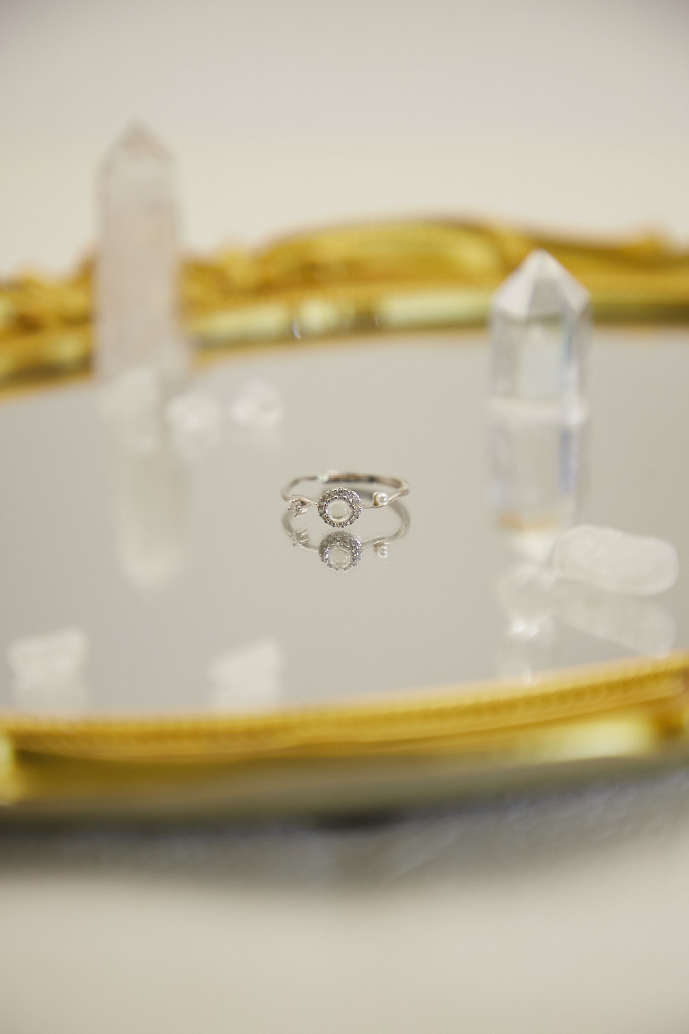 R019- Moonstone S925 open ring