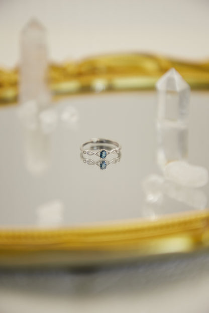 R022- Topaz S925 open ring