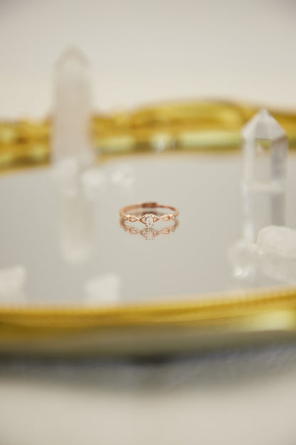 R023- Moonstone S925 open ring