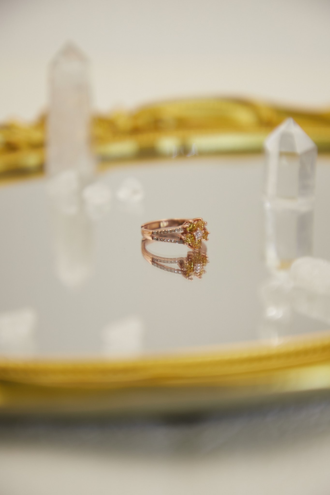 R024- Citrine S925 Open Ring