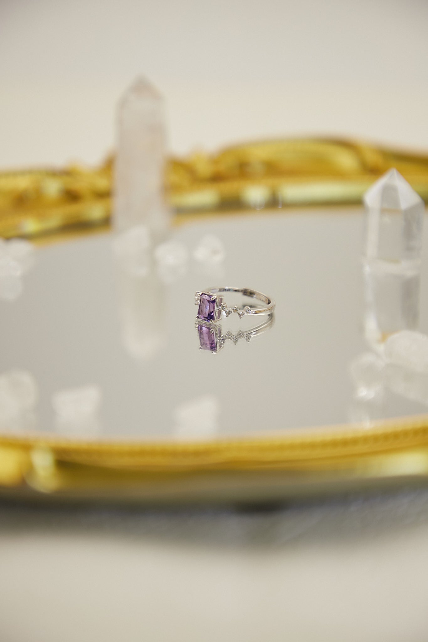 R025- Amethyst S925 open ring
