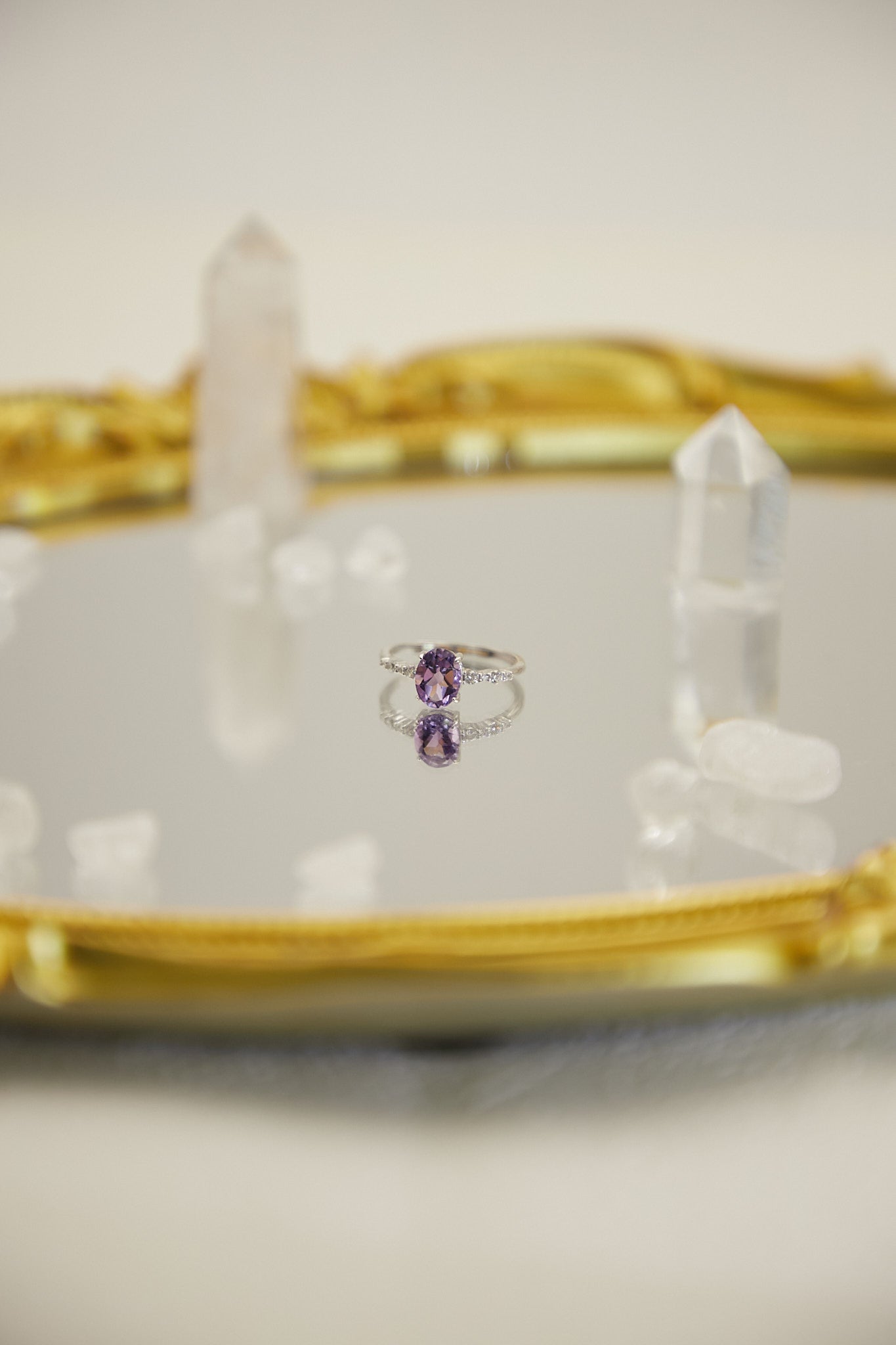 R026- Amethyst S925 open ring