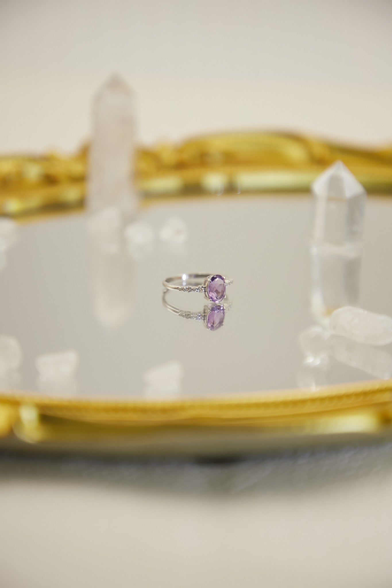 R026- Amethyst S925 open ring