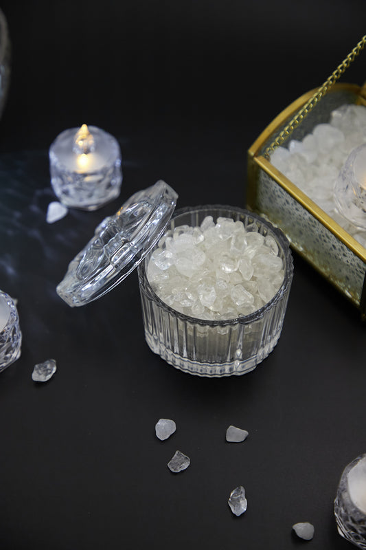 Small round glass box